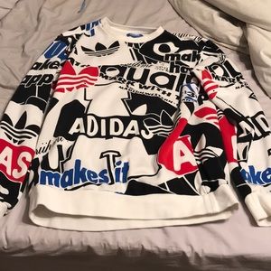 Men’s graphic crew neck adidas medium